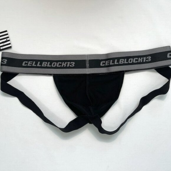 CellBlock 13  Rascal Rayon Blend Athletic Supporter - Black/Gray - Jockstrap - Picture 11 of 14
